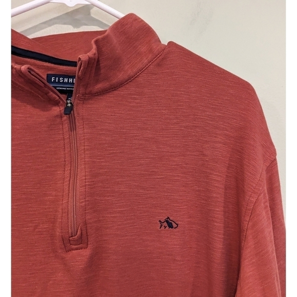 Fish Hippie Quarter Zip Pullover Cotton Modal Blend Size Large - Picture 2 of 6